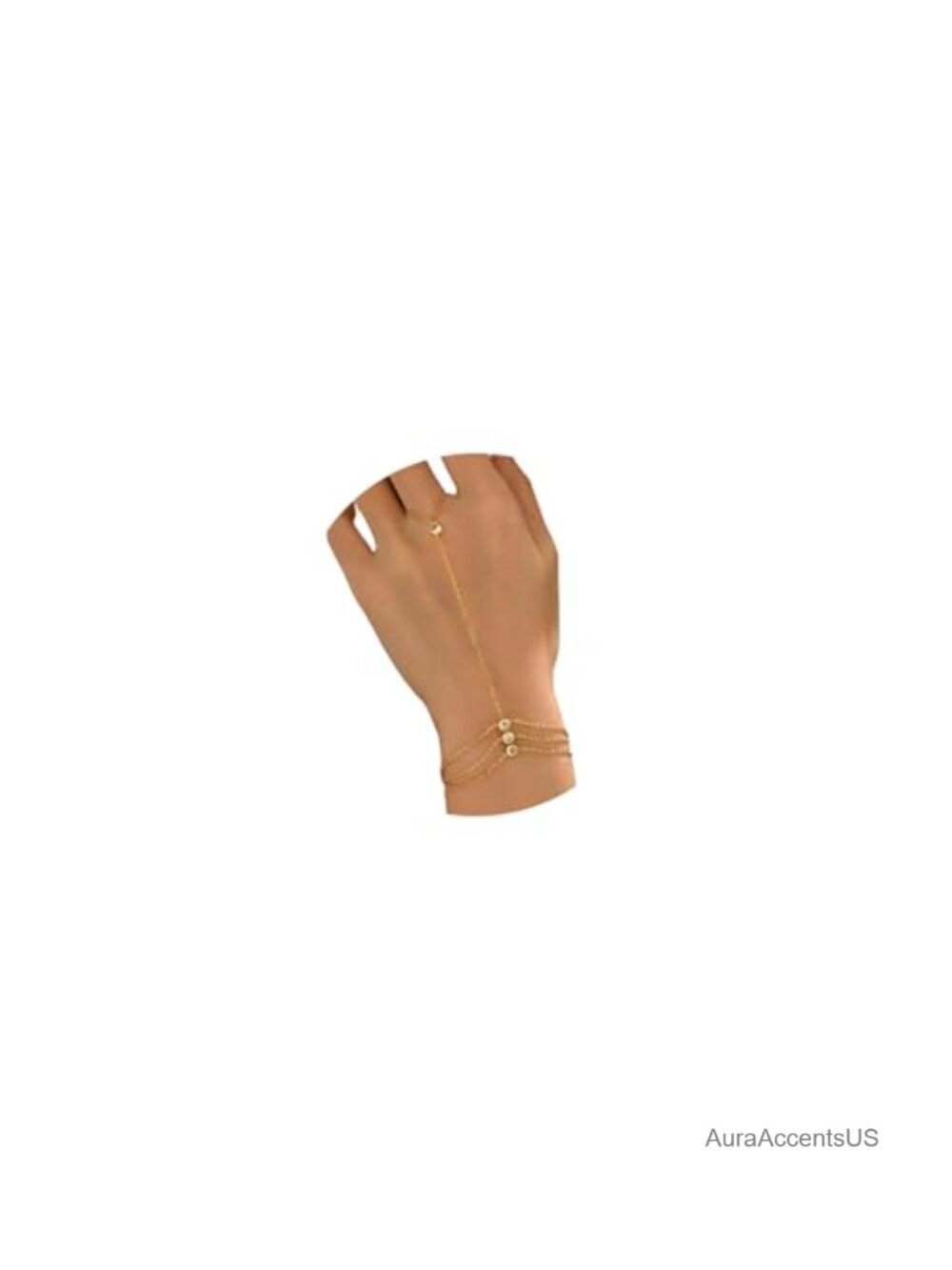 18K Gold Plated Hand Chain Bracelet for Women Waterproof Stainless Steel